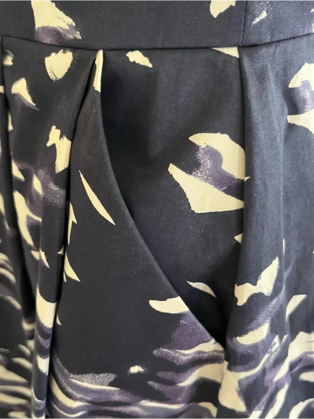 H&M Navy and White Strapless Fit-and-Flare Dress - Picture 12 of 14